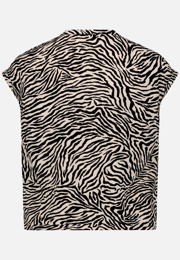Schlupfbluse mit Zebraprint  / Rückseite