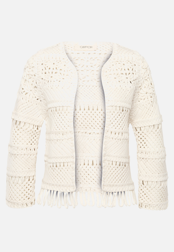 Casual-Strickjacke mit Rundhalsausschnitt / Vorderseite