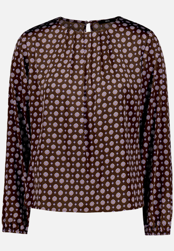 Satin-Bluse mit Print. / Vorderseite
