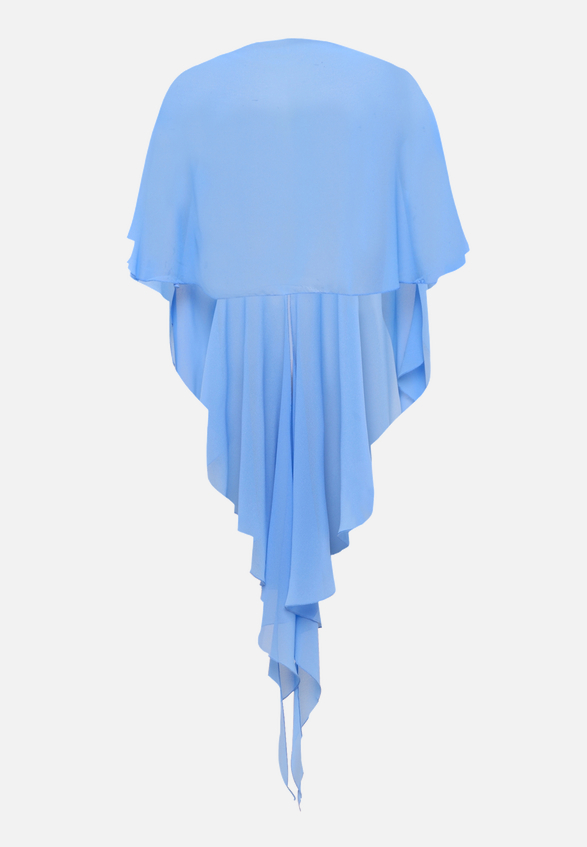 Chiffonstola mit Volant / Rückseite