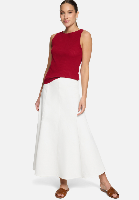Stricktop  mit U-Boot Ausschnitt  / Modellfoto Vorderseite (Outfit)