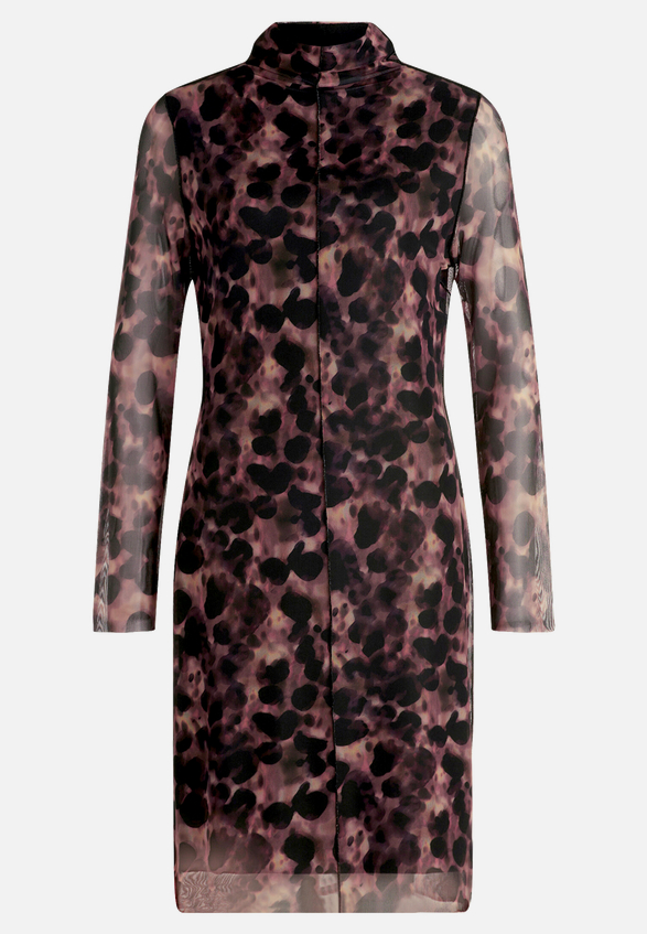 Mesh-Kleid mit Kragen / Vorderseite