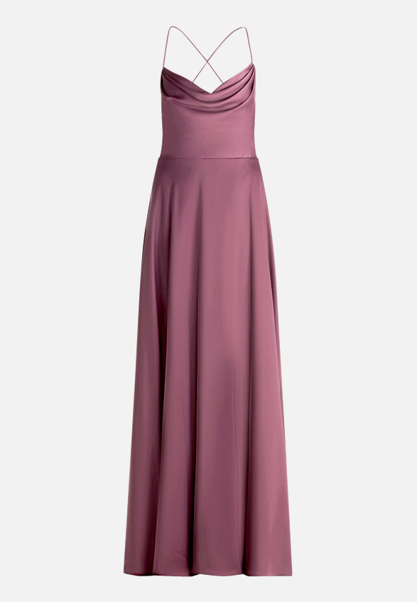 Abendkleid mit Wasserfallausschnitt / Vorderseite