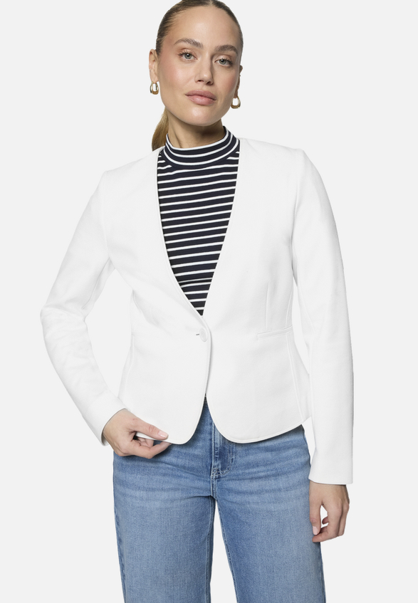 Blazer mit Paspeltaschen / Modellfoto Vorderseite