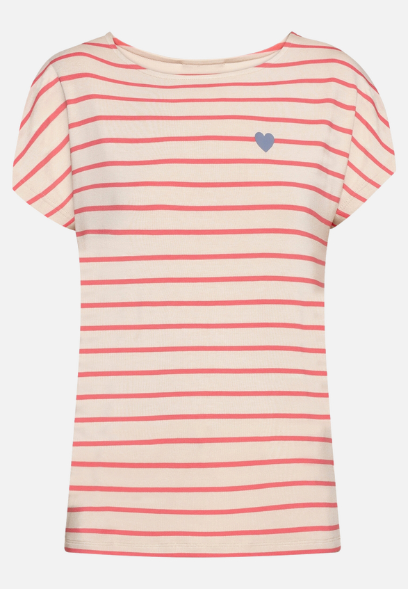 Casual-Shirt mit U-Boot-Ausschnitt / Vorderseite
