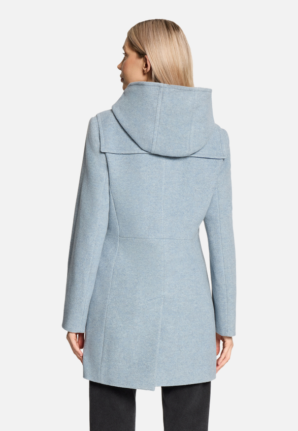Dufflecoat mit Kapuze / Modellfoto Rückseite
