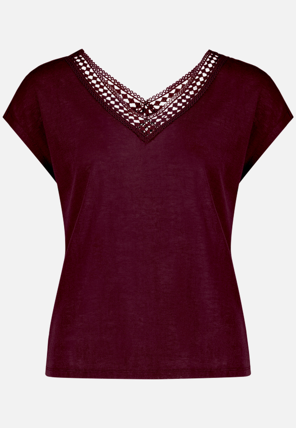 T-Shirt  mit Spitze / Vorderseite