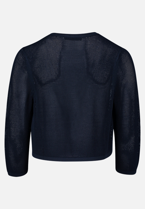 Sommer-Strickjacke mit 3/4 Arm / Rückseite