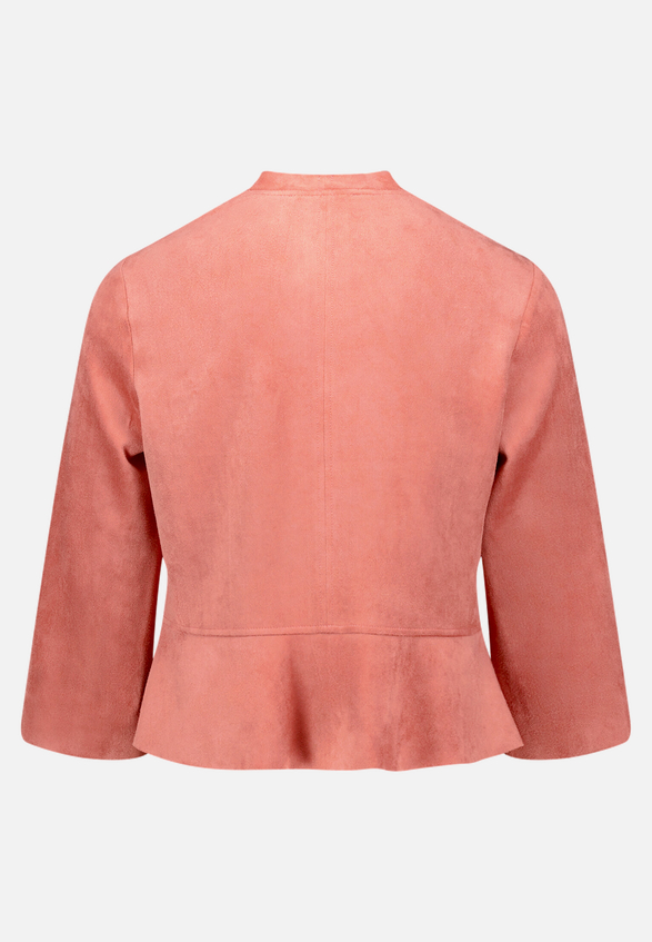 Velourslederjacke mit 3/4 Arm  / Rückseite