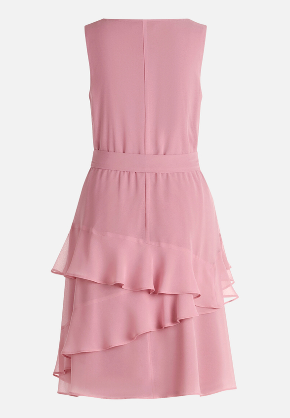 Cocktailkleid mit Volant / Rückseite