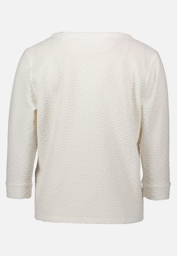 Strukturshirt mit Rundhalsausschnitt / Rückseite