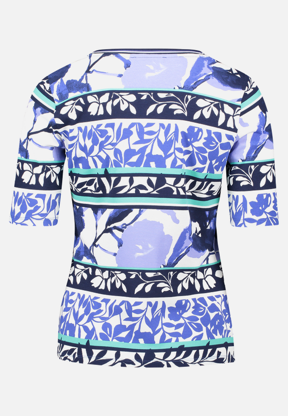 Basic Shirt mit Rippenstruktur / Rückseite