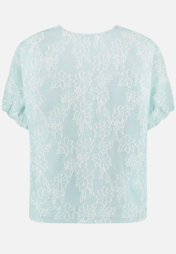Shirt mit Blumen-Stickerei / Rückseite