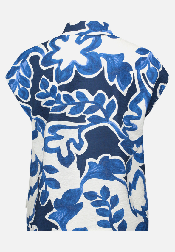 Hemdbluse mit Print / Rückseite