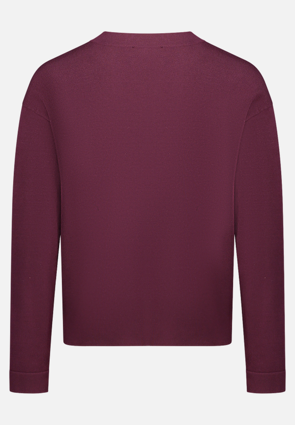 Feinstrickpullover mit Seitenschlitzen / Rückseite