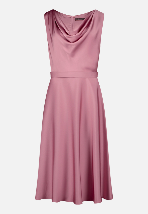Cocktailkleid mit Wasserfallausschnitt / Vorderseite