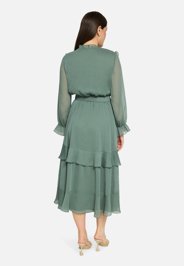 Cocktailkleid mit Volant / Modellfoto Rückseite