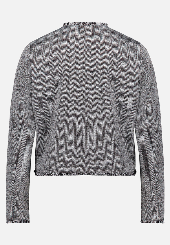 Jerseyjacke mit Fransen / Rückseite