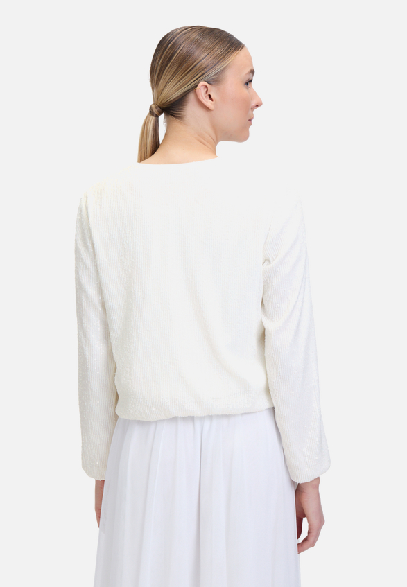 Blouson mit Pailletten / Modellfoto Rückseite