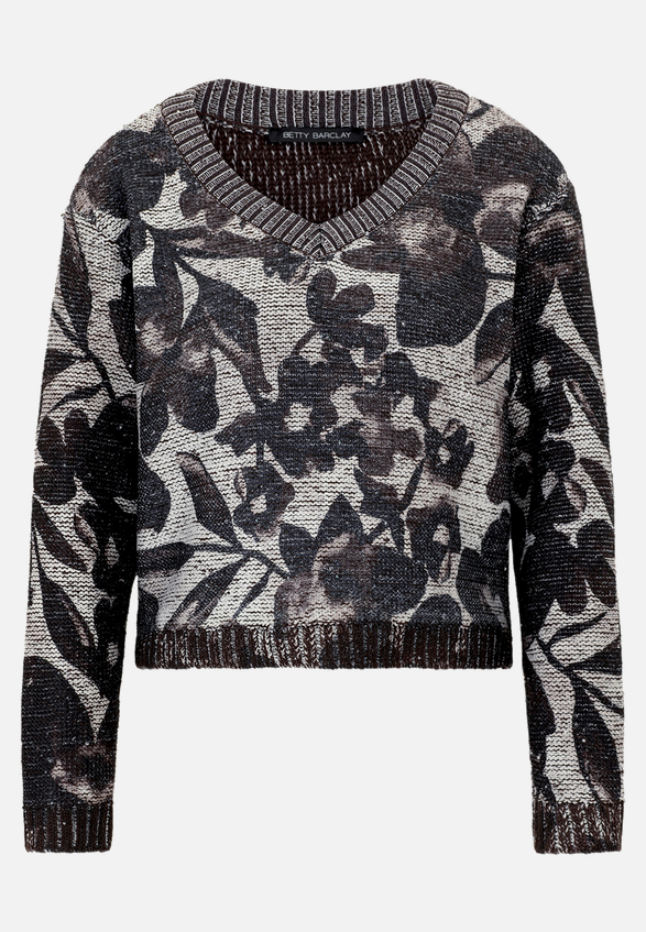 Grobstrick-Pullover mit Pailletten / Vorderseite