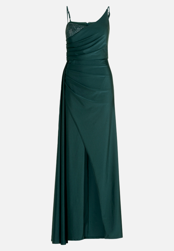 Abendkleid mit Schmucksteinen / Vorderseite