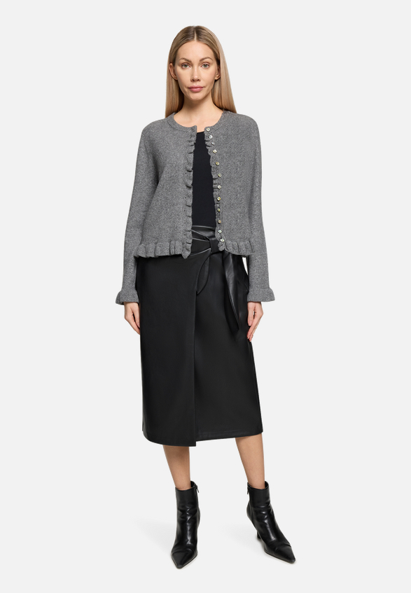 Wickelrock unifarben / Modellfoto Vorderseite (Outfit)