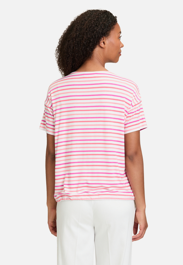Ringelshirt mit Tunnelzug / Modellfoto Rückseite