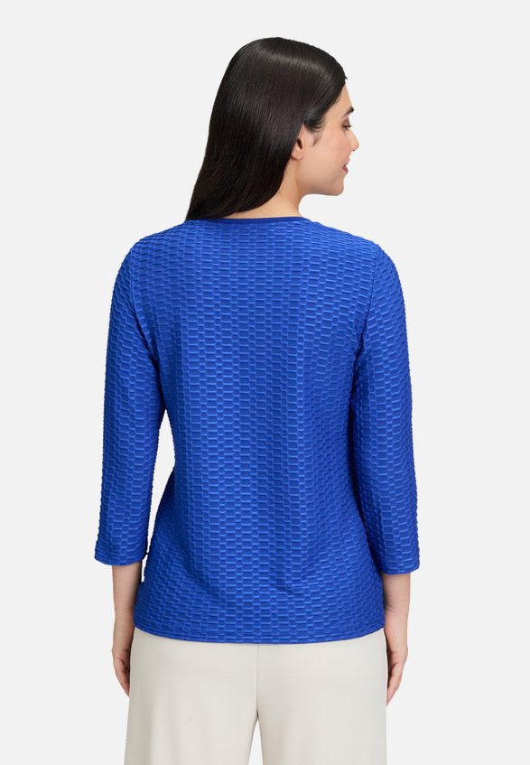 Basic Shirt mit Rundhalsausschnitt / Modellfoto Rückseite