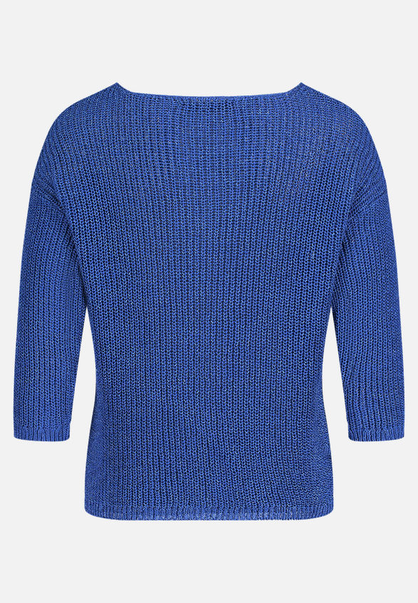 Basic-Strickpullover mit Rippenstruktur / Rückseite