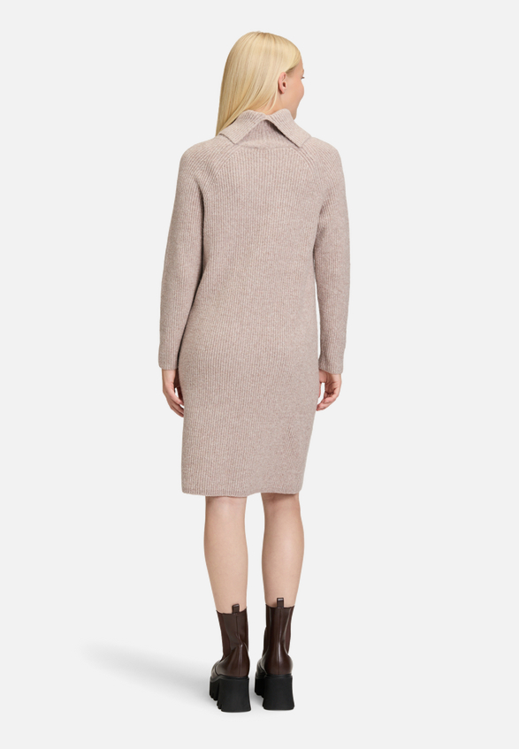 Strickkleid mit Turtle Neck / Modellfoto Rückseite