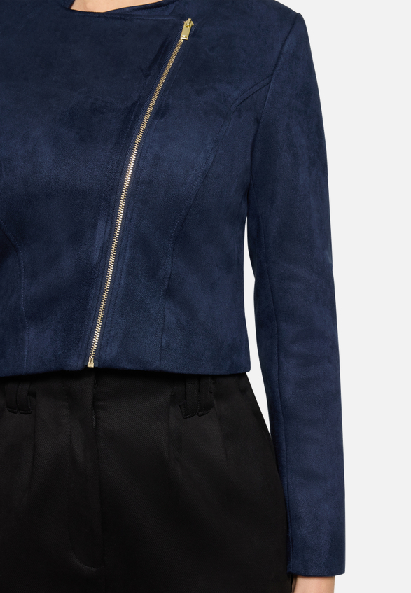 Bikerjacke mit Stehkragen / Detailbild