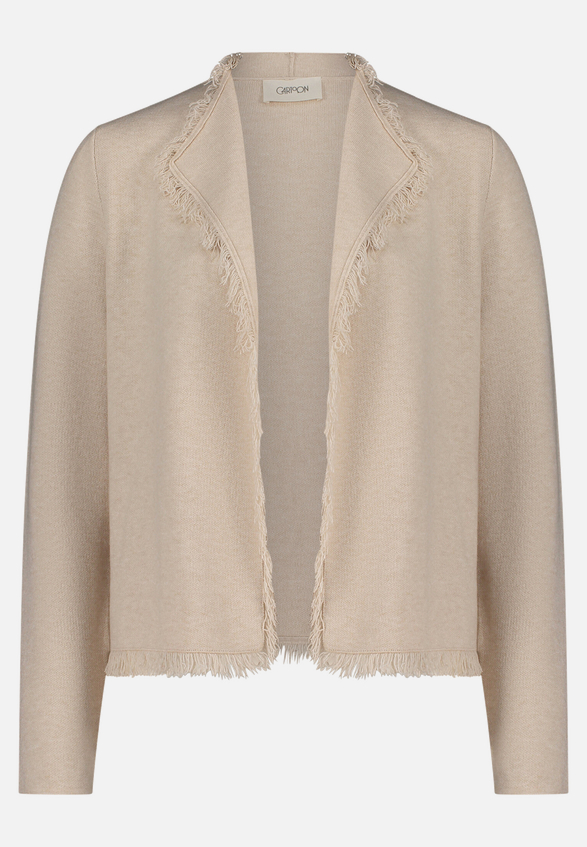 Strick-Cardigan mit Fransen / Vorderseite