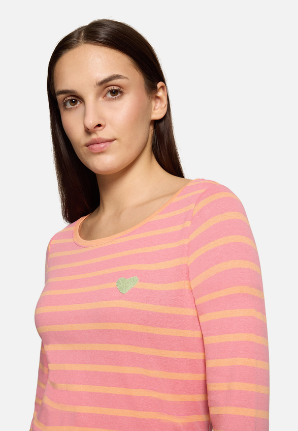 Ringelshirt mit Rundhalsausschnitt / Detailbild