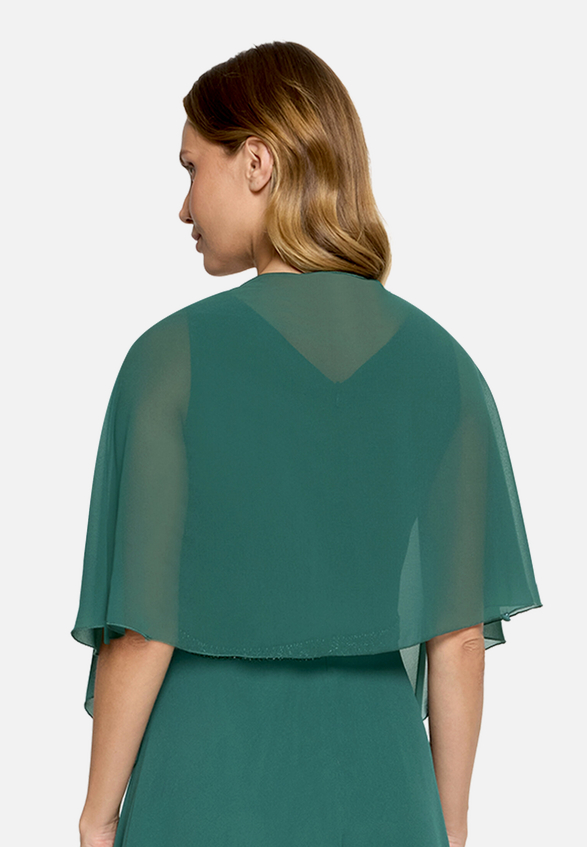 Chiffonstola mit Volant / Modellfoto Rückseite