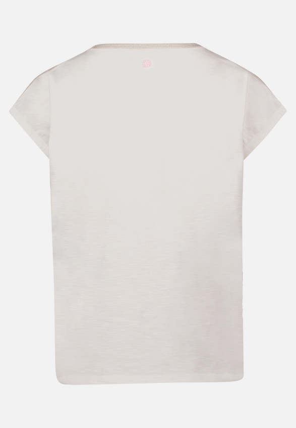 Rundhals-Shirt mit Placement / Rückseite