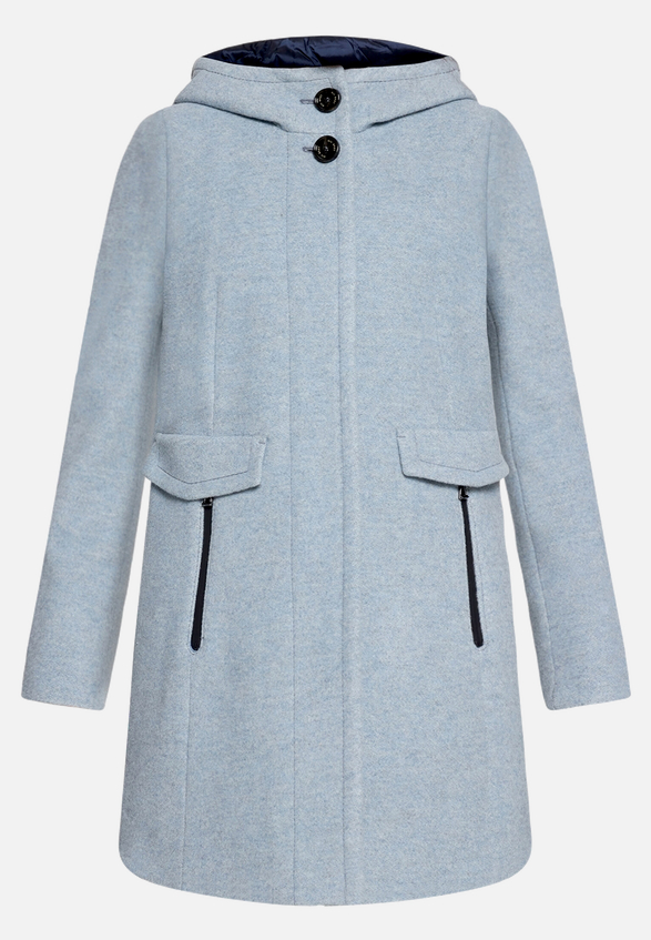 Wolljacke mit Kapuze / Vorderseite