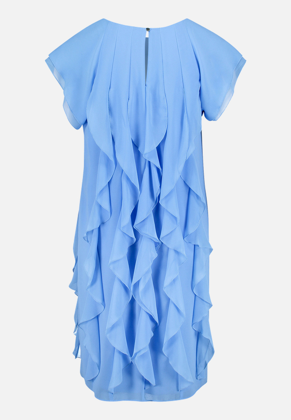Cocktailkleid mit Volant / Rückseite