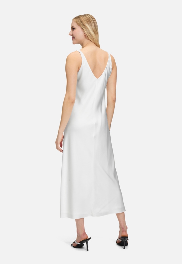 Abendkleid mit breiten Trägern / Modellfoto Rückseite