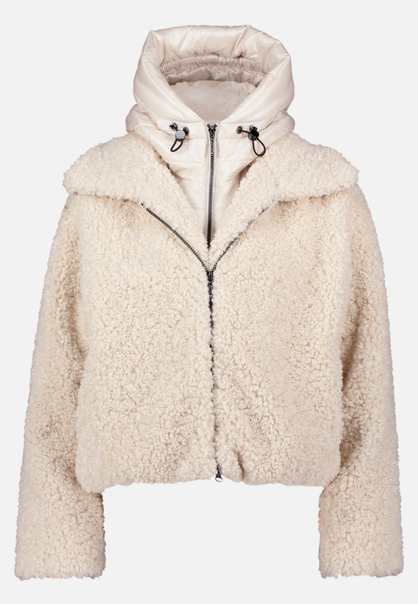 Plüschjacke mit abnehmbarem Westenteil / Vorderseite