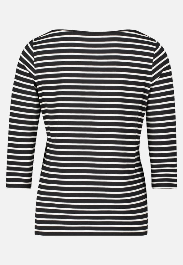 Ringelshirt mit U-Boot-Ausschnitt / Rückseite