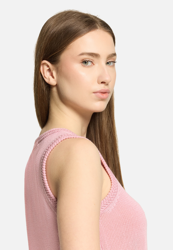 Strick-Top mit Rundhalsausschnitt / Detailbild