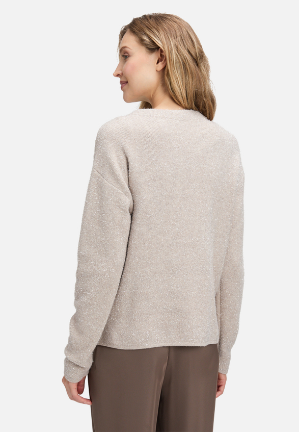 Strickpullover mit Jacquard / Modellfoto Rückseite