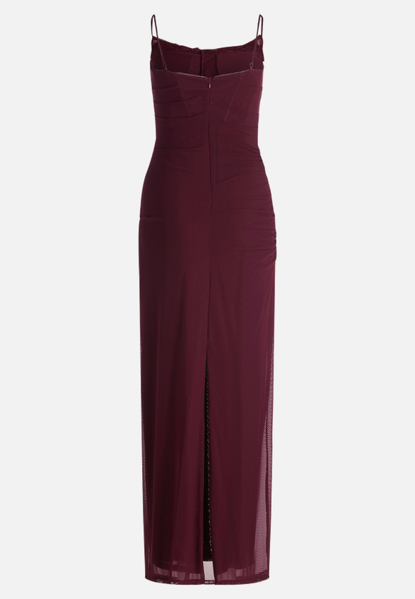 Abendkleid mit Spitzeneinsatz / Rückseite