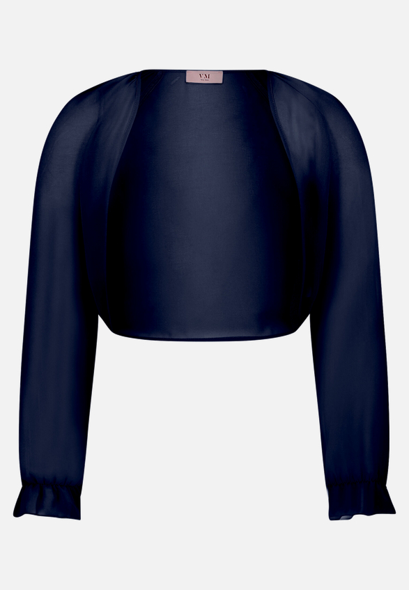 Bolero-Jacke mit gekräuseltem Ausschnitt / Vorderseite