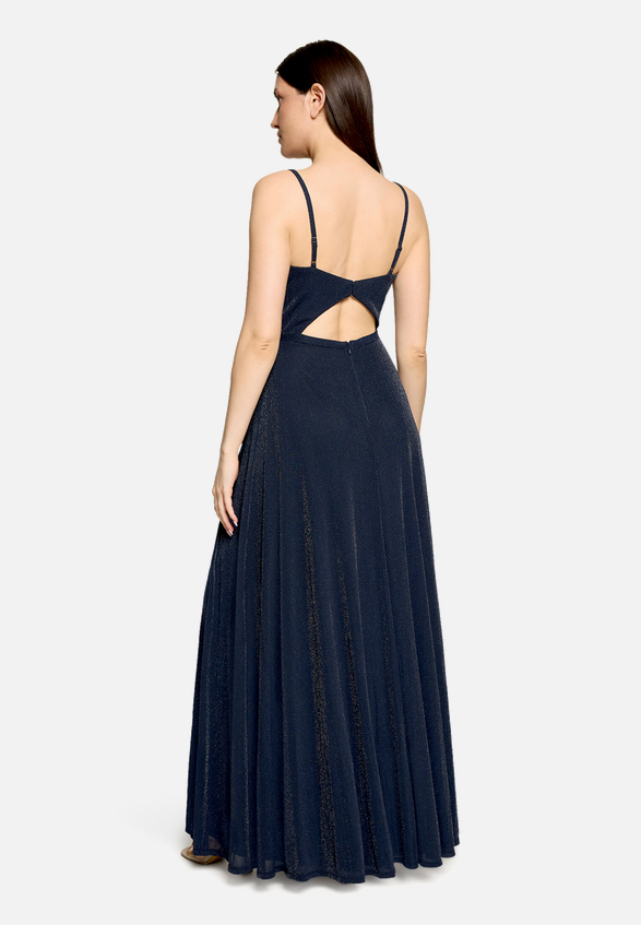 Abendkleid mit Lurexfaden / Modellfoto Rückseite