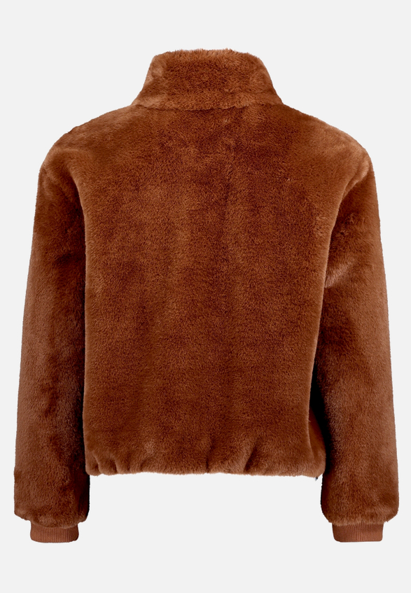 Kunstfell-Jacke mit Taschen / Rückseite