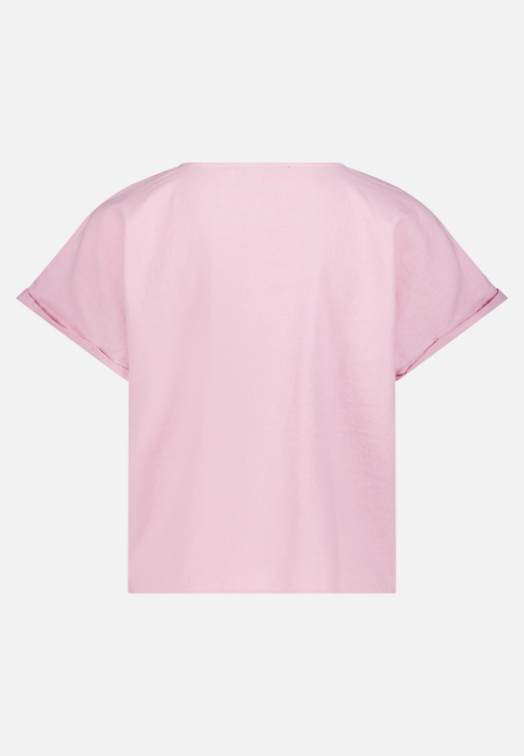 Leinenbluse mit Ärmelaufschlag / Rückseite