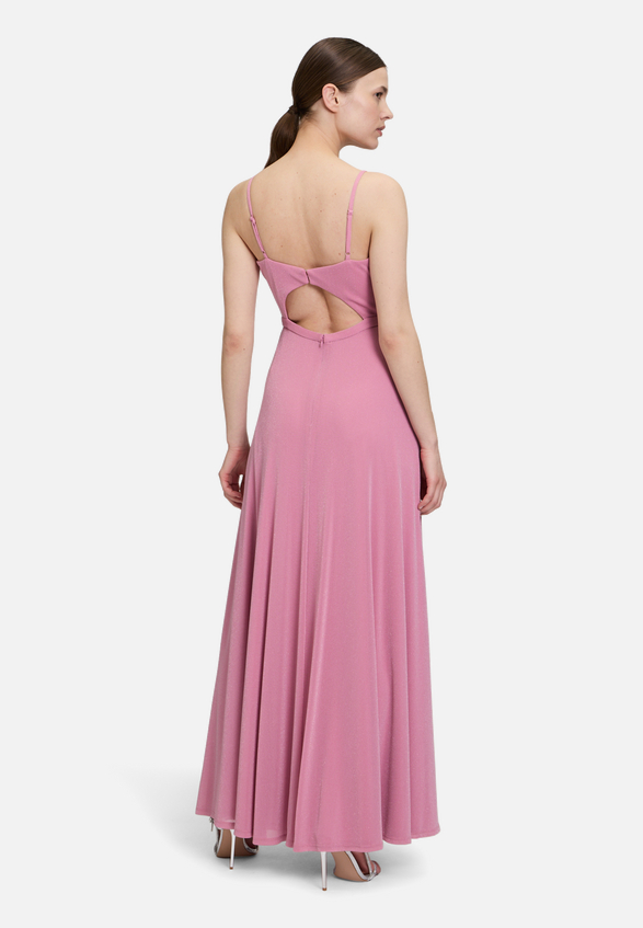 Abendkleid mit Lurexfaden / Modellfoto Rückseite