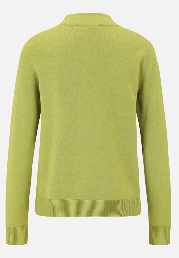 Basic-Strickpullover mit Stehkragen / Rückseite