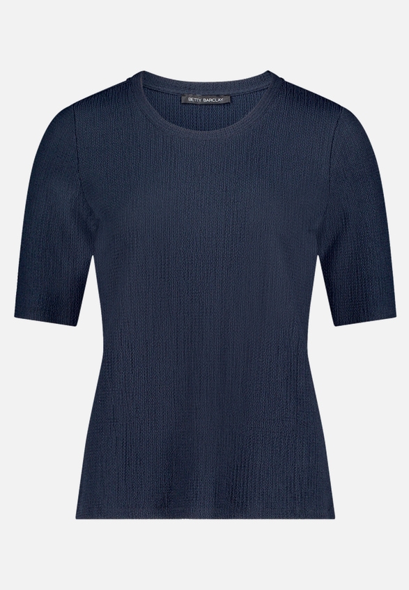 Strukturshirt mit Rundhalsausschnitt / Vorderseite